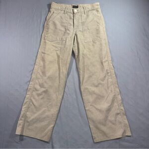 Vintage Abercrombie & Fitch Pants Womens 2 Beige Corduroy Utility Made USA 90s